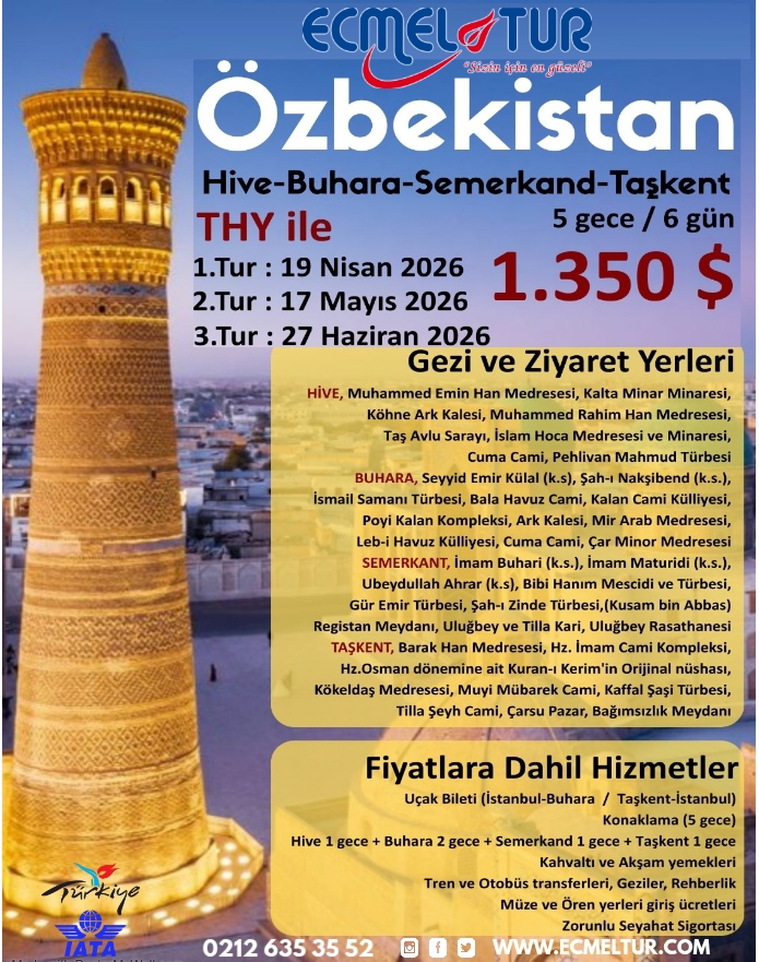 ÖZBEKİSTAN TURU (5 GECE 6 GÜN)